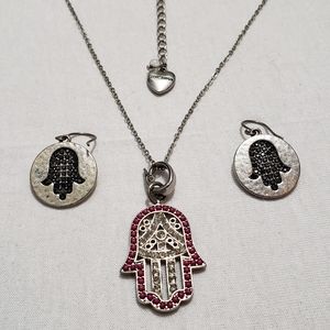 Betsey Johnson necklace w/ Lucky Brand earrings